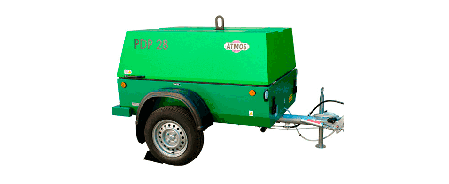 Строительный дизельный винтовой компрессор ATMOS PDP 28 (35,7 кВт, 7 бар)
