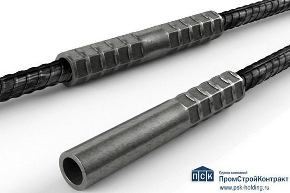 Стандартная обжимная муфта PRESKO для соединения арматуры Ø 32 мм